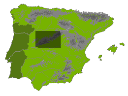 Location on map of Spain
